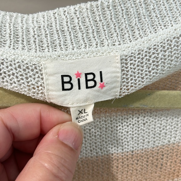 BiBi American Flag Print V-Neck Sleeveless Sweater Top Size XL picnic cookout - Picture 10 of 14